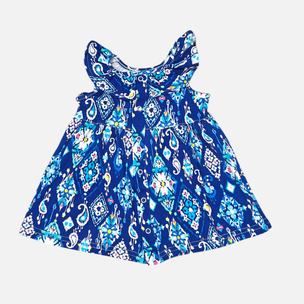 Blue Sleeveless Frock