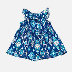Blue Sleeveless Frock