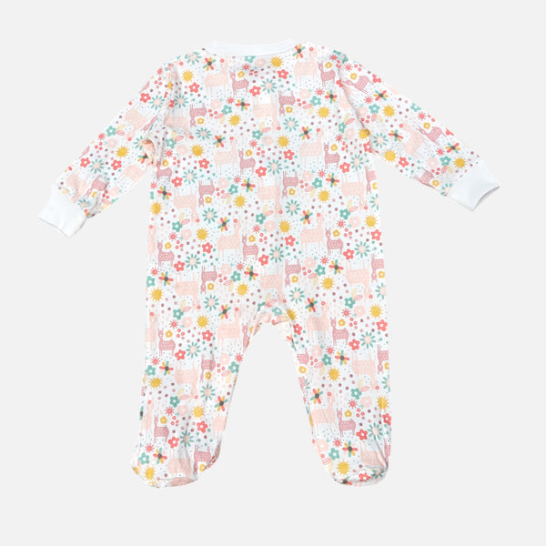 Printed Zip Baby Romper Set Of Two