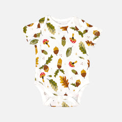 Mushroom Printed Half Sleeves Onesies