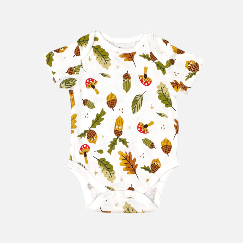 Mushroom Printed Half Sleeves Onesies