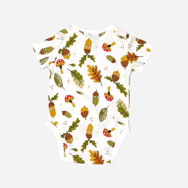 Mushroom Printed Half Sleeves Onesies