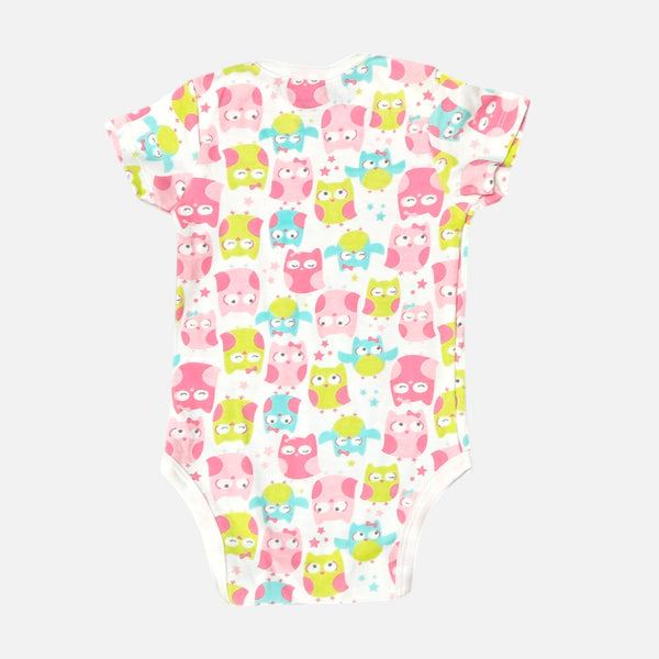 Bird Printed Half Sleeves Onesies