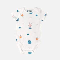 Bunny Printed Short Sleeves Onesies