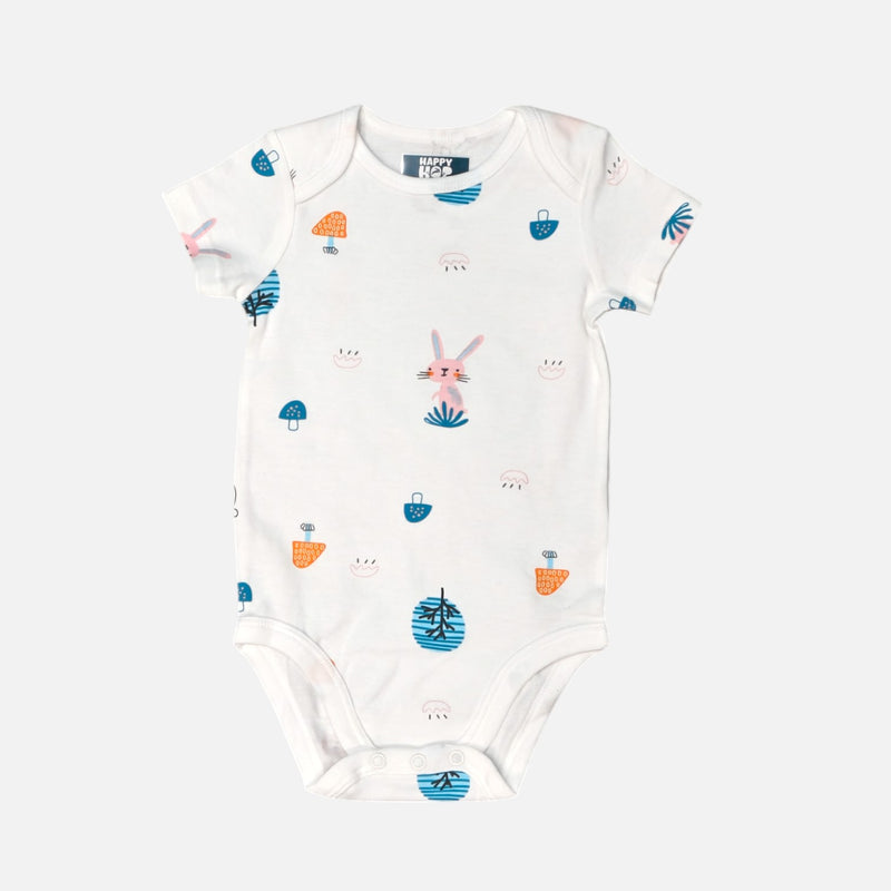 Bunny Printed Short Sleeves Onesies