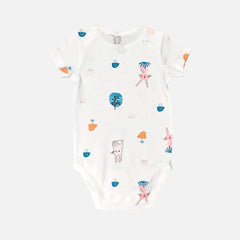 Bunny Printed Short Sleeves Onesies