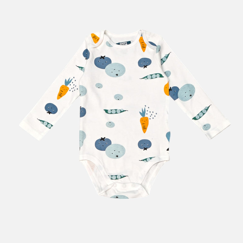 Vegetable Printed long Sleeves Onesies