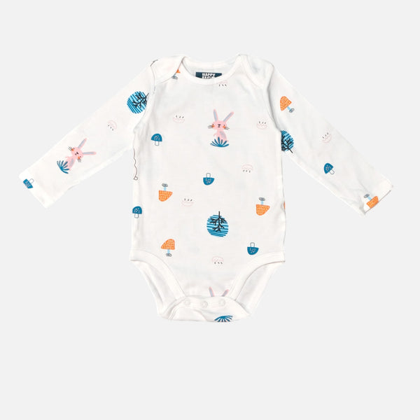 Bunny Printed Long Sleeves Onesies