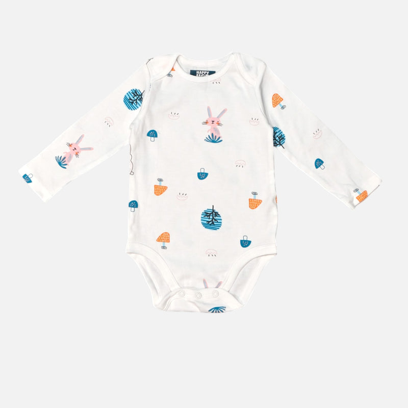 Bunny Printed Long Sleeves Onesies