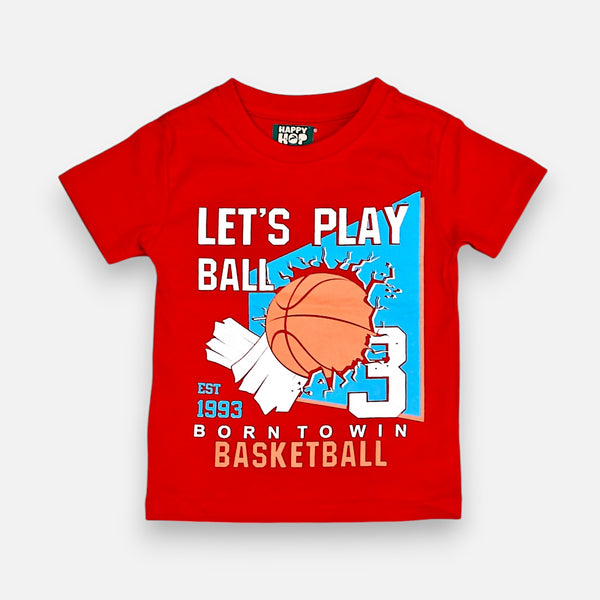 Basketball Printed T-shirt with Short Set