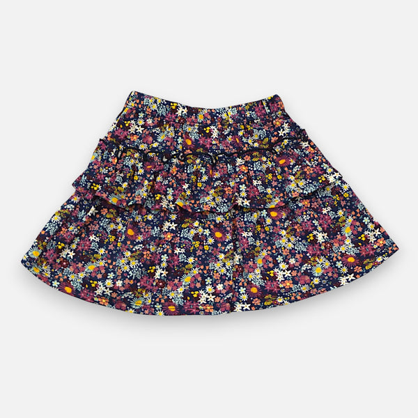 Floral Printed Ruffled Skirt