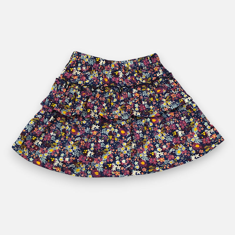 Floral Printed Ruffled Skirt