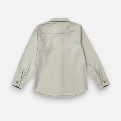 Grey Mandarin Collar Shirt