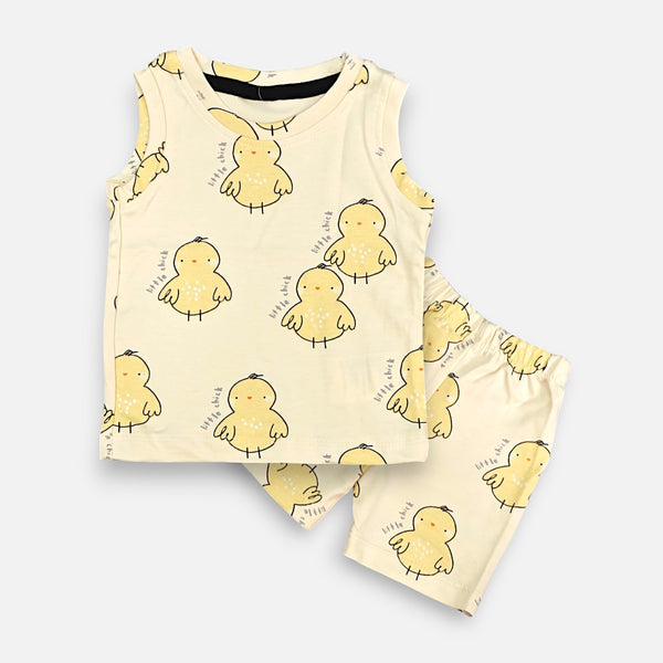 Duck Printed Vest and Short Set