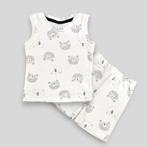 Panda Printed Vest and Short Set