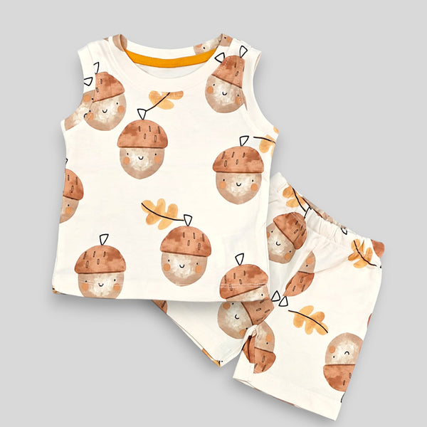 Fruit Printed Vest and Short Set