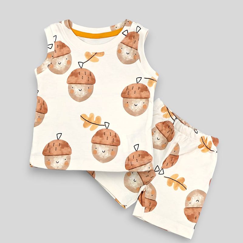 Fruit Printed Vest and Short Set