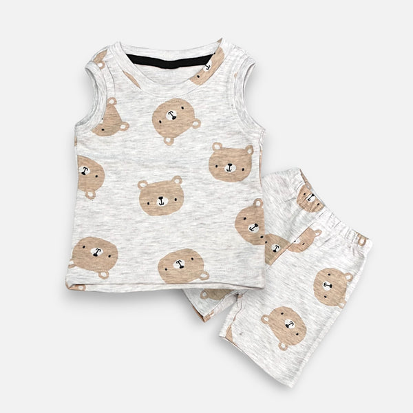 Panda Printed Vest and Short Set
