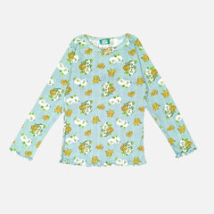 Green Knitted Printed Co-Ord Set