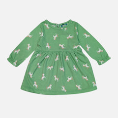 Green Printed Frock
