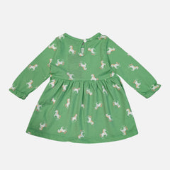 Green Printed Frock