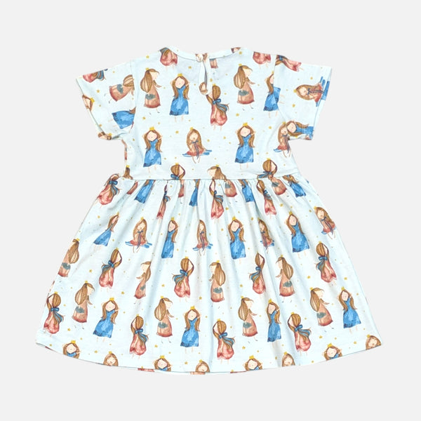 Blue Printed Frock