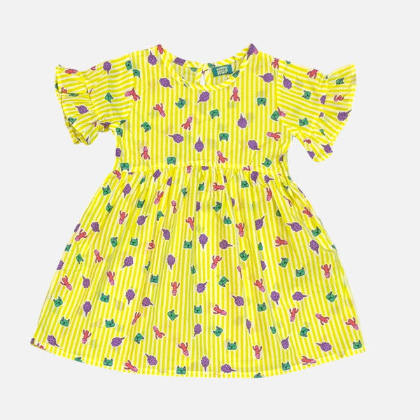 Yellow Printed Frock