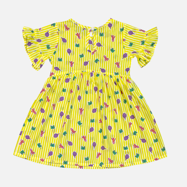 Yellow Printed Frock