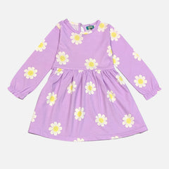 Purple Printed Frock