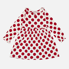 Red Polka Dot Printed Frock