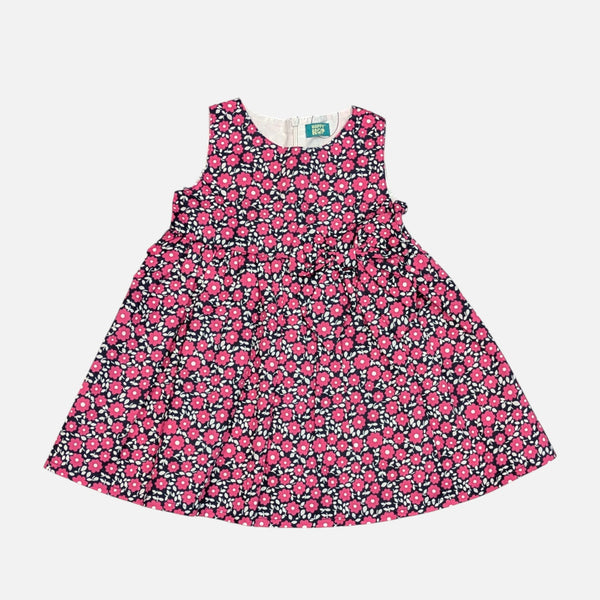 Pink Floral Printed Sleeveless Frock