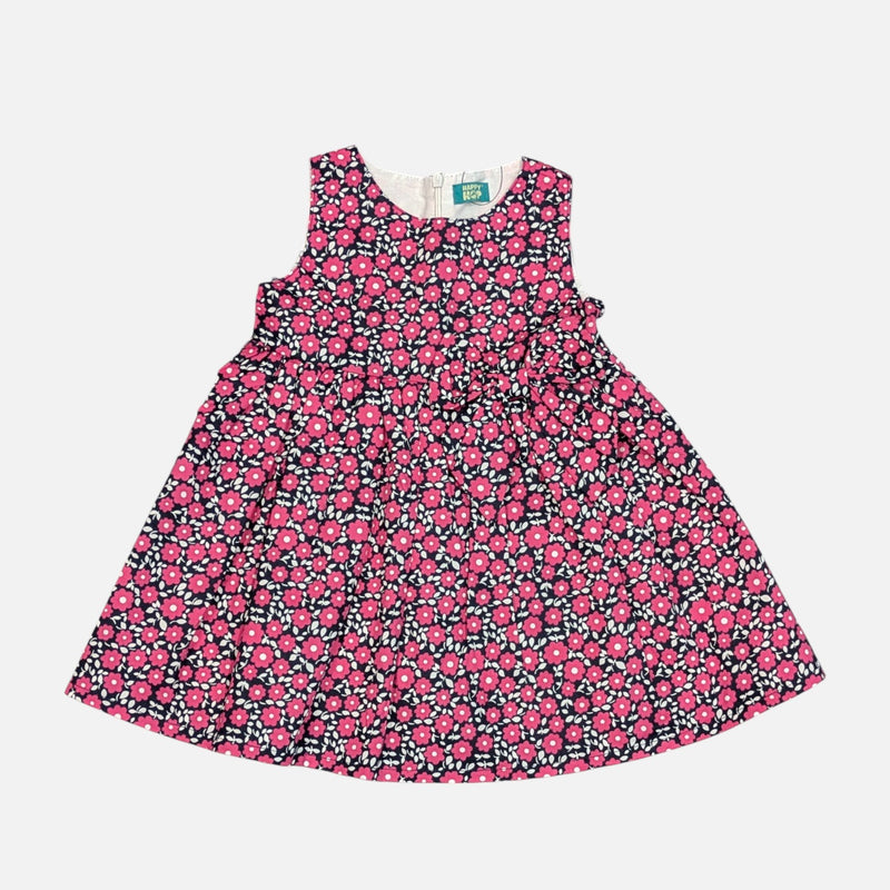 Pink Floral Printed Sleeveless Frock