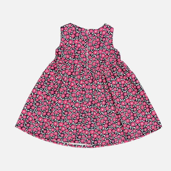 Pink Floral Printed Sleeveless Frock