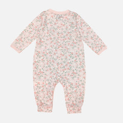 Pink Printed Full Sleeves Rompers