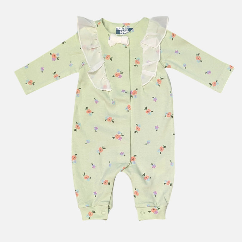 Floral Printed Frill Rompers