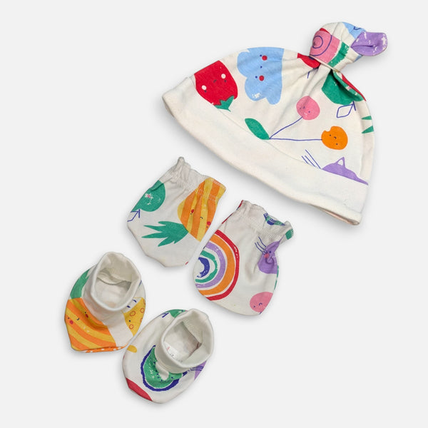 Baby Cap, Mittens and Booties Set