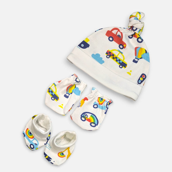 Baby Cap, Mittens and Booties Set