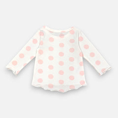 While Printed Full Sleeves Top