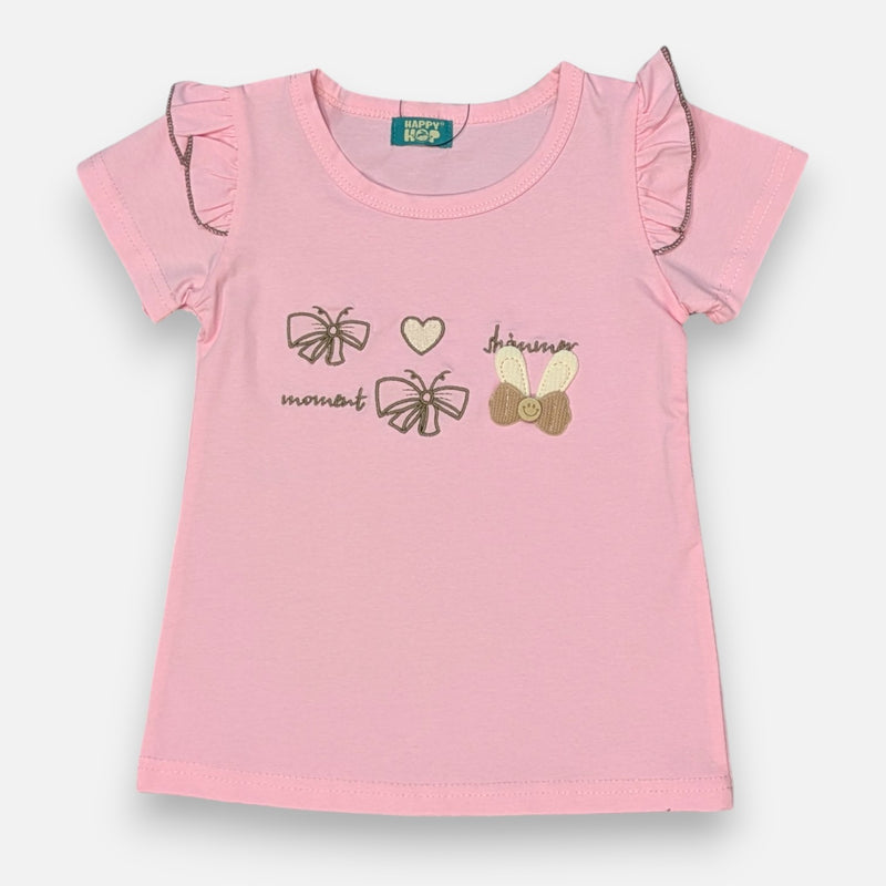 Girl Regular Fit Pink Butterfly Top