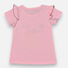 Girl Regular Fit Pink Butterfly Top