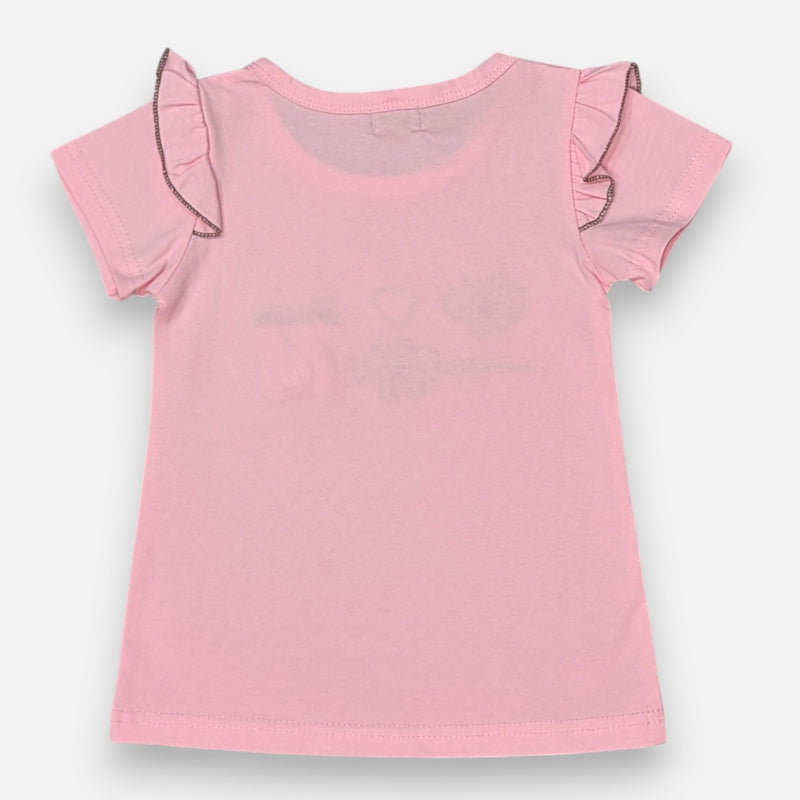 Girl Regular Fit Pink Butterfly Top