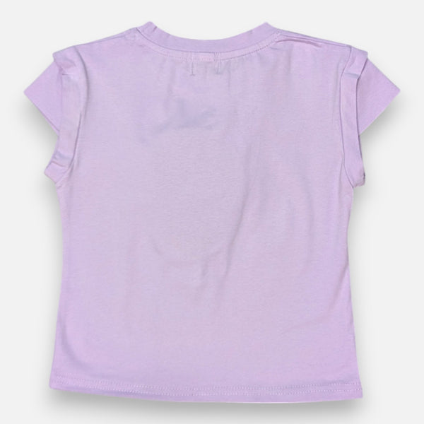 Girl Regular Fit Flower Purple Top