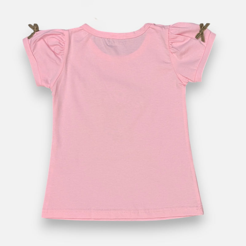 Girl Regular Fit Pink Flower Top