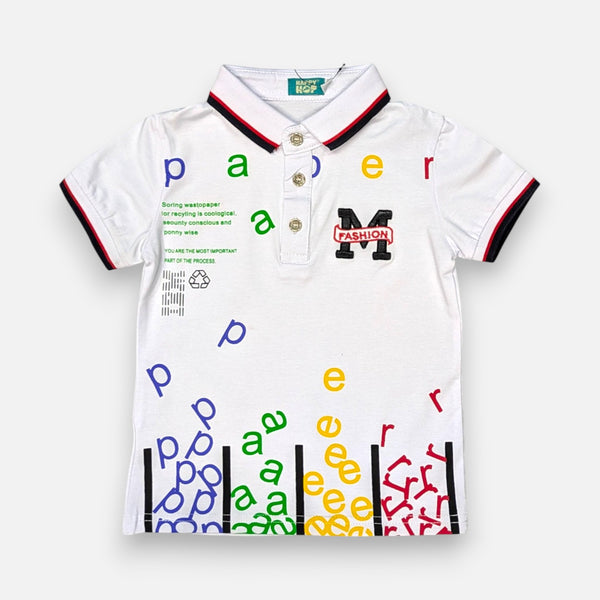 White Collar Polo T-shirt