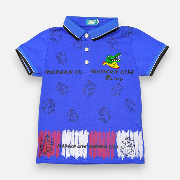 Rockos Boys Polo T-shirt with Shorts Set