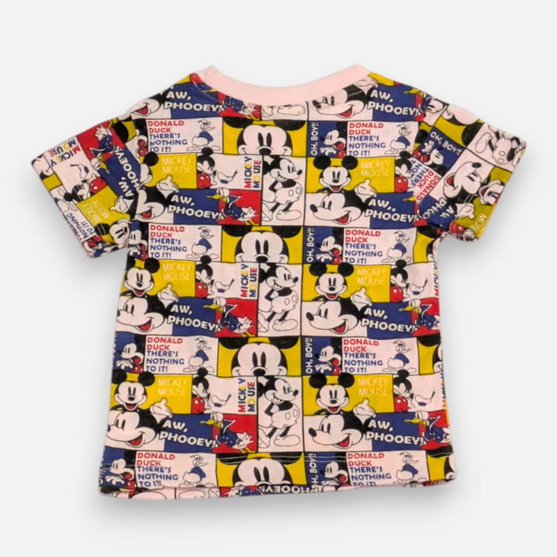 Pink Round Neck Printed T-shirt