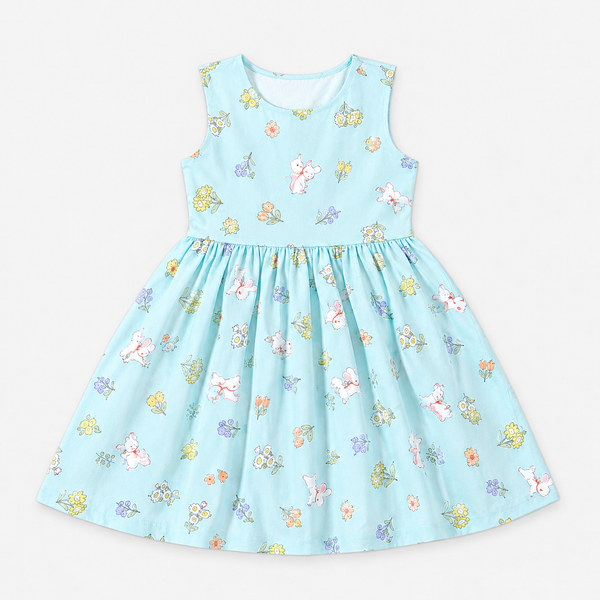 Sky Blue Bunny Meadow Play Frock