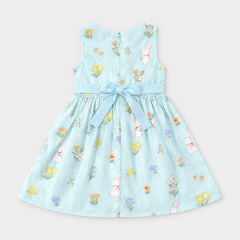 Sky Blue Bunny Meadow Play Frock