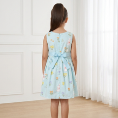 Sky Blue Bunny Meadow Play Frock