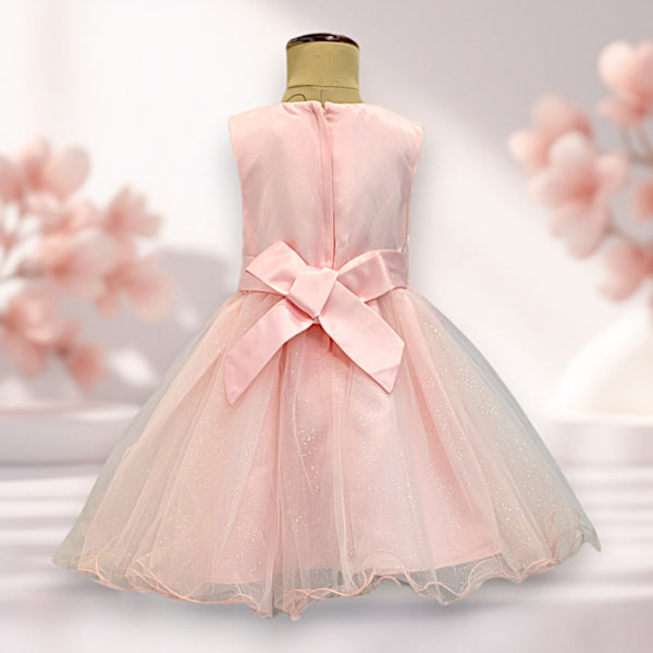 Peach Sleeveless Glitter Princess Dress